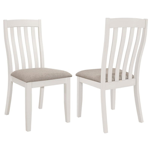 Nogales Vertical Slat Back Dining Side Chair Off White (Set of 2) - 122302