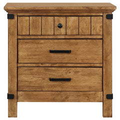 Brenner 3-drawer Night Stand Rustic Honey - 205262