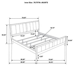Carlton 4-piece California King Bedroom Set Cappuccino - 202091KW-S4