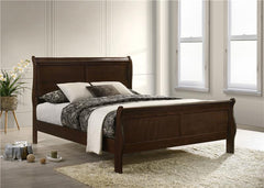 Louis Philippe Wood Full Sleigh Bed Cappuccino - 202411F