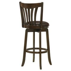 Lambert Pub Height Swivel Bar Stool with Upholstered Seat Dark Cherry - 182509