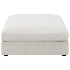 Serene Square Upholstered Ottoman Beige - 551323