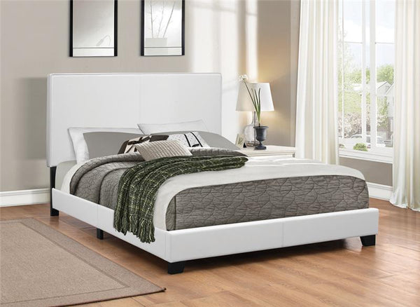 Mauve Upholstered Full Panel Bed White - 300559F