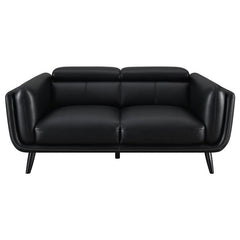 Shania 3-piece Upholstered Low Back Sofa Set Black - 509921-S3
