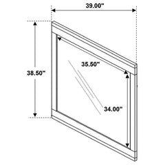 Edmonton Dresser Mirror Rustic Tobacco - 204354
