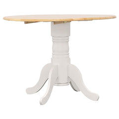Allison Round 40-inch Drop Leaf Extension Dining Table White - 4241