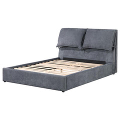 Laurel Upholstered Queen Panel Bed Dark Grey - 306041Q