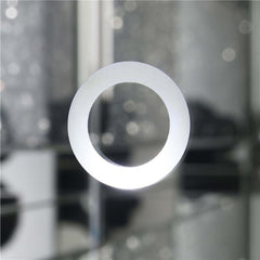 Yvaine 2-door Mirrored Wine Cabinet with Faux Crystal Inlay Silver - 115585