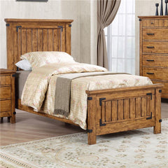 Brenner Wood Twin Panel Bed Rustic Honey - 205261T
