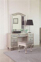 Bling Game 9-drawer Vanity Desk Metallic Platinum - 204187