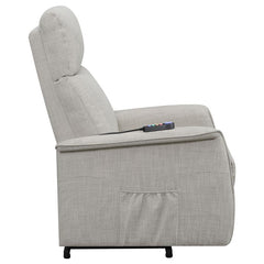 Herrera Upholstered Power Lift Massage Chair Beige - 609407P