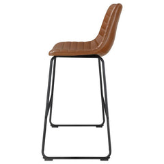 Zuni Faux Leather Upholstered Bar Stool Saddle (Set of 2) - 107219