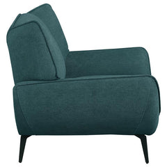 Acton 3-piece Upholstered Flared Arm Sofa Set Teal Blue - 511161-S3