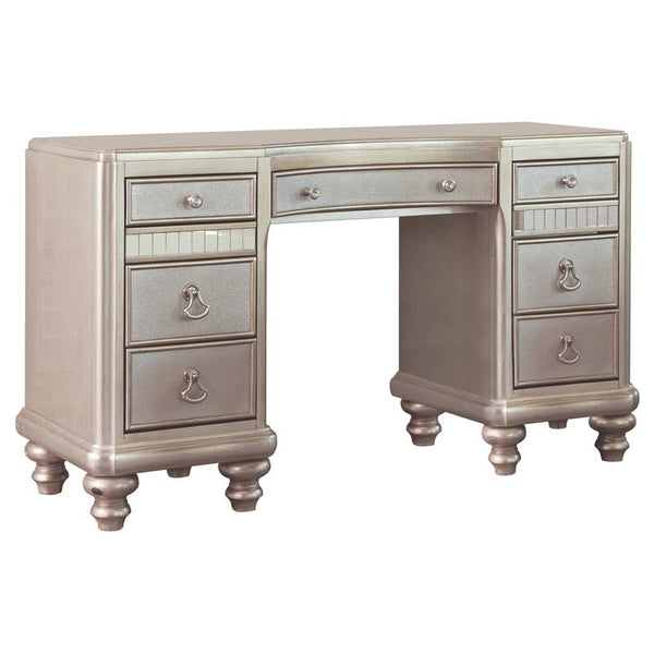 Bling Game 9-drawer Vanity Desk Metallic Platinum - 204187