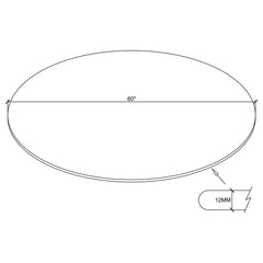 60" 12mm Round Glass Table Top Clear - CP60RD-12