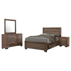 Kauffman 4-piece California King Bedroom Set Washed Taupe - 204190KW-S4
