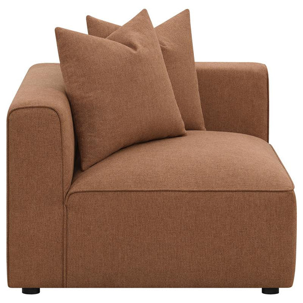 Jennifer Upholstered Corner Chair Terracotta - 551592