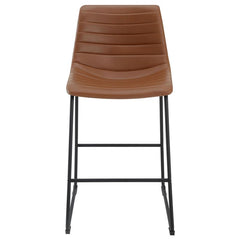 Zuni Faux Leather Upholstered Counter Stool Saddle (Set of 2) - 107218