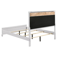 Barzini Wood California King Panel Bed White - 205891KW
