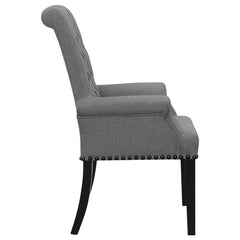 Alana Upholstered Tufted Arm Chair with Nailhead Trim - 115163