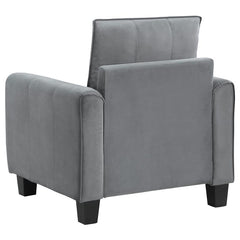 Davis Upholstered Rolled Arm Accent Chair Grey - 509636