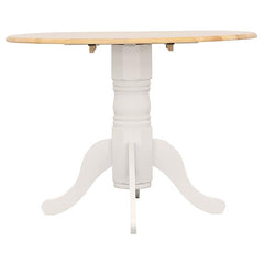 Allison Round 40-inch Drop Leaf Extension Dining Table White - 4241
