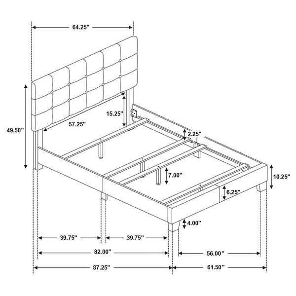 Mapes Upholstered Queen Panel Bed Grey - 305747Q