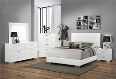 Felicity 5-piece Queen Bedroom Set White High Gloss - 203501Q-S5L