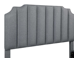Fiona Upholstered Queen Panel Bed Light Grey - 306029Q