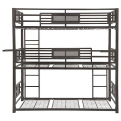 Rogen Metal Twin Triple Bunk Bed Dark Bronze - 460394T