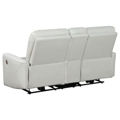 Greenfield Upholstered Power Reclining Loveseat Ivory - 610262P