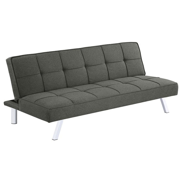 Joel Upholstered Tufted Convertible Sofa Bed Grey - 360283