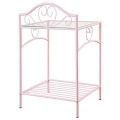 Massi Metal 1-shelf Nightstand Powder Pink - 401152