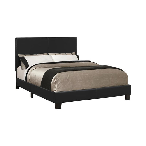 Mauve Upholstered Twin Panel Bed Black - 300558T