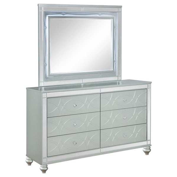 Gunnison 6-drawer Dresser with Mirror Silver Metallic - 223213M