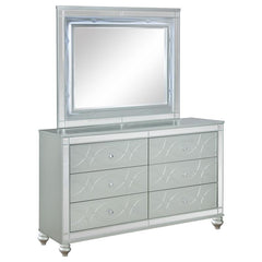 Gunnison 6-drawer Dresser with Mirror Silver Metallic - 223213M