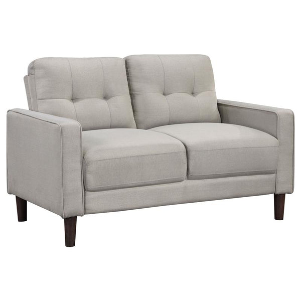 Bowen Upholstered Track Arm Tufted Loveseat Beige - 506786