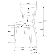 Elowen Dining Side Chair Light Walnut and Brown (Set of 2) - 108442
