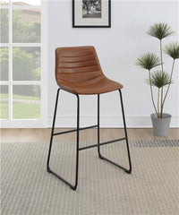 Zuni Faux Leather Upholstered Bar Stool Saddle (Set of 2) - 107219