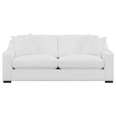Ashlyn 2-piece Upholstered Sloped Arm Sofa Set White - 509891-S2