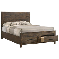 Woodmont Wood Queen Storage Panel Bed Rustic Golden Brown - 222631Q