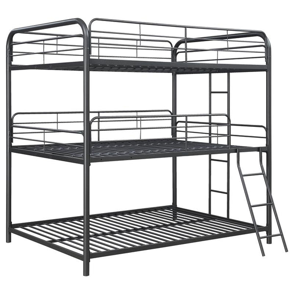 Garner Metal Full Triple Bunk Bed Gunmetal - 400779