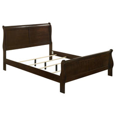 Louis Philippe Wood Queen Sleigh Bed Cappuccino - 202411Q