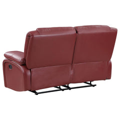 Camila 2-piece Upholstered Reclining Sofa Set Red - 610241-S2