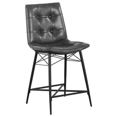 Aiken Upholstered Tufted Counter Height Stools Grey (Set of 2) - 107859