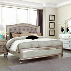 Bling Game Wood Queen Panel Bed Metallic Platinum - 204181Q