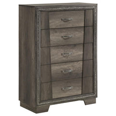 Janine 5-piece Eastern King Bedroom Set Grey - 223551KE-S5
