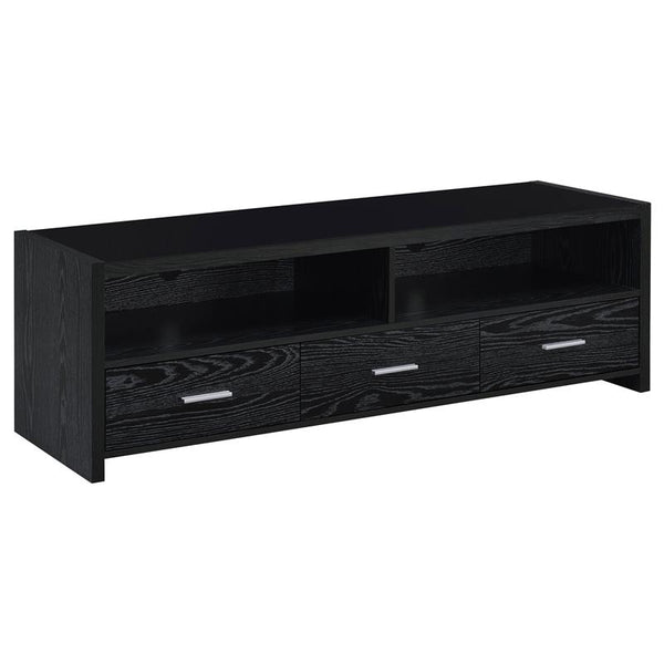 Alton 3-drawer Engineered Wood 62" TV Stand Black Oak - 700645