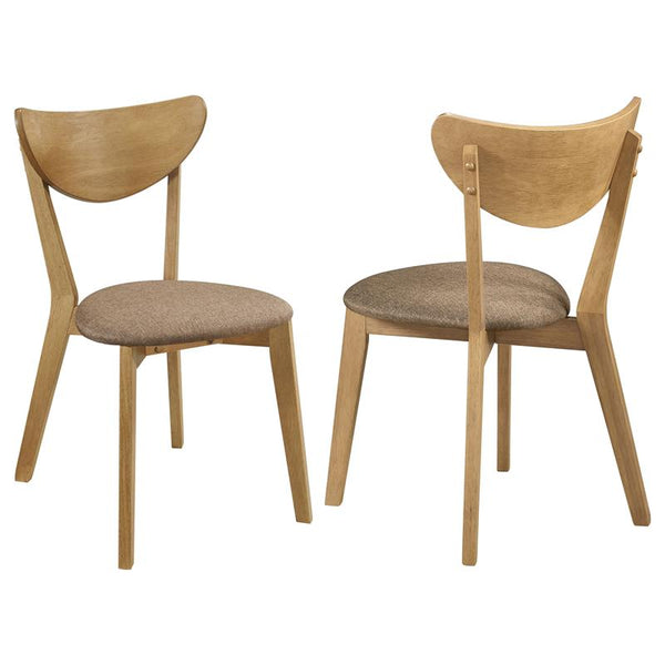 Elowen Dining Side Chair Light Walnut and Brown (Set of 2) - 108442