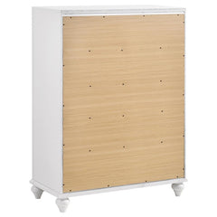 Barzini 5-piece California King Bedroom Set White - 205891KW-S5